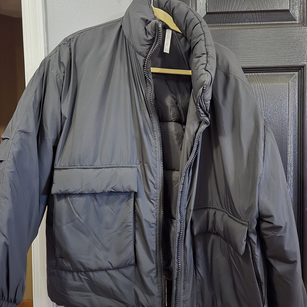 Fabletics Charcoal Puffer Jacket